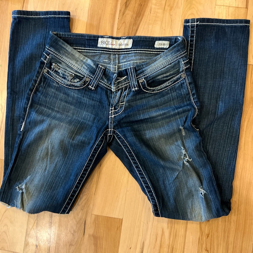BKE Women's Dark Blue Skinny Jeans